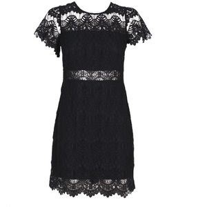 Mink Pink Black Lace Tee Dress